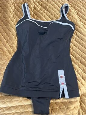 It Figures! Gray and Black Swimsuit